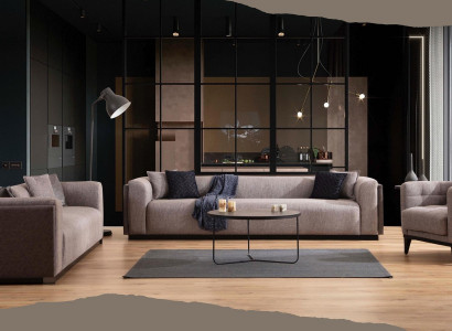 Sofa set 4 3 Seater Design Couch Upholstery Sofas Modern Group Set